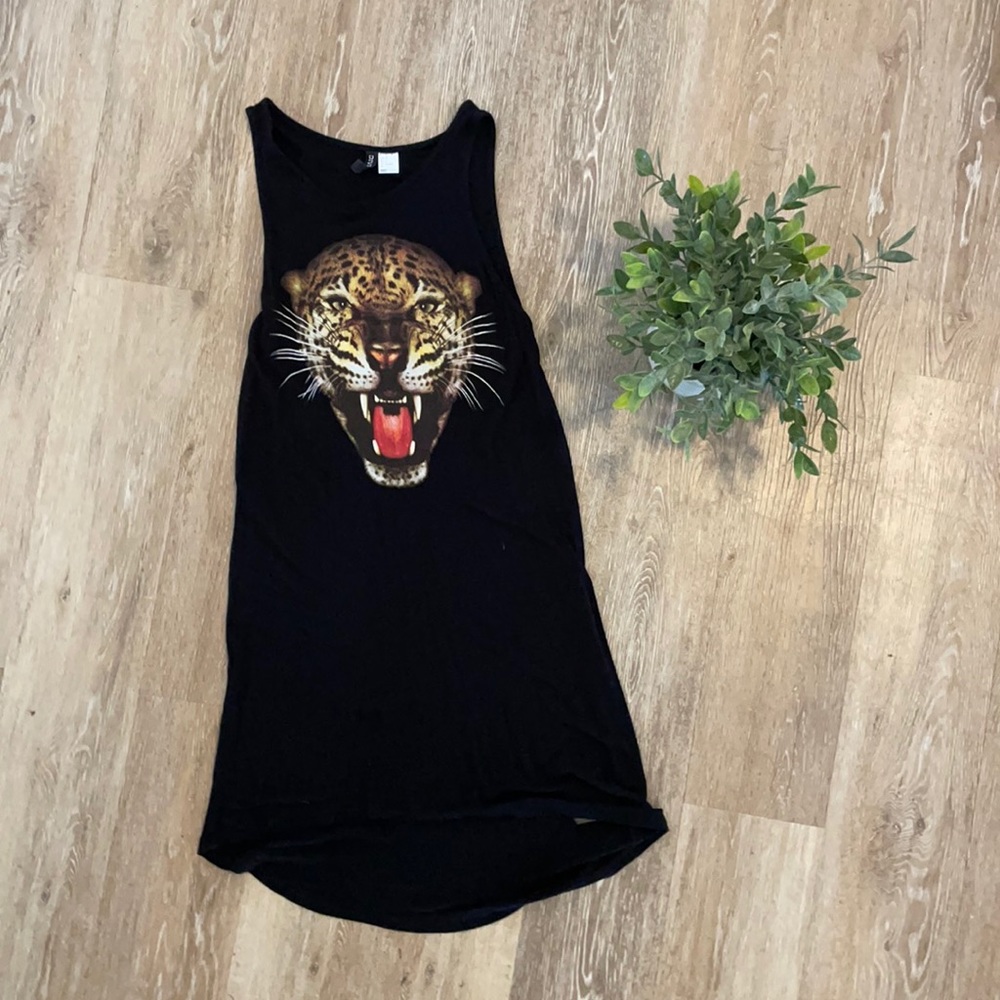 Cheetah face tank top dress